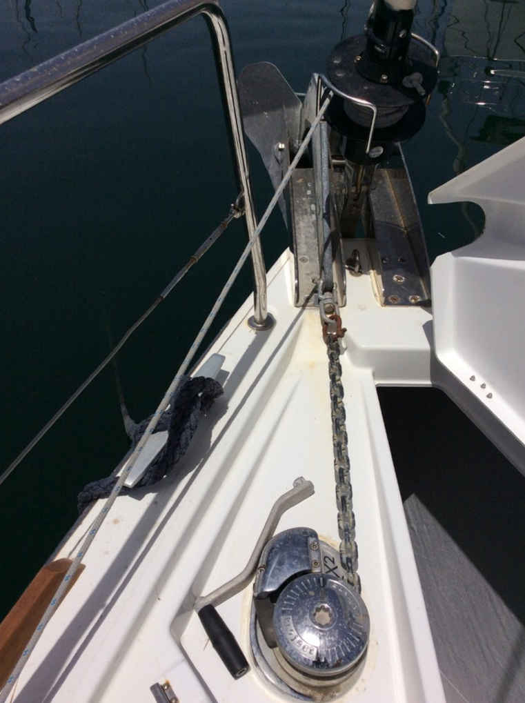 01 anchor winch with chain 100 mt