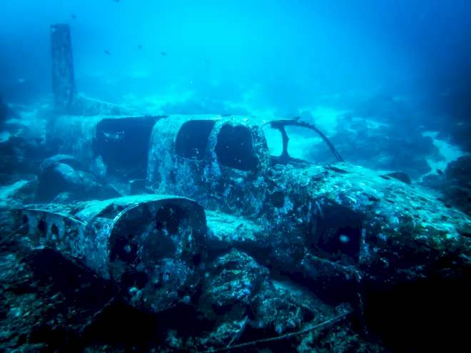 sunken plane