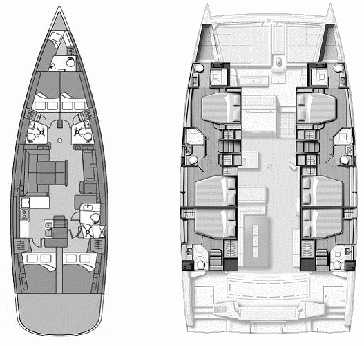 Monohull vs Catamaran, in space